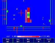 矯正機器2。オクルーザーの分析例。左重心噛み。